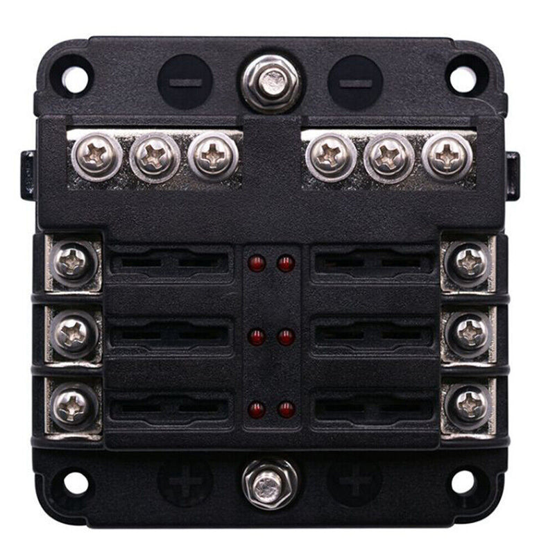 YJ-FB014 6 Ways 32V Blade Fuse Box Terminal Block Holder Case for Car Boat Newly