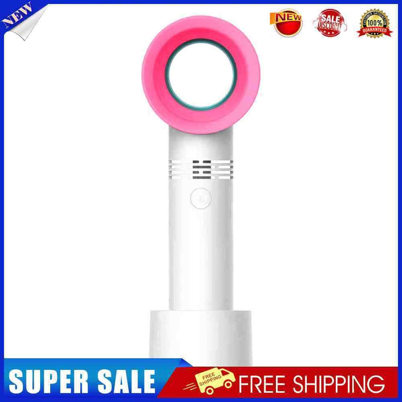 #A Mini Portable Bladeless Fan USB Desktop Leafless Cooling Fan for Office Outdo