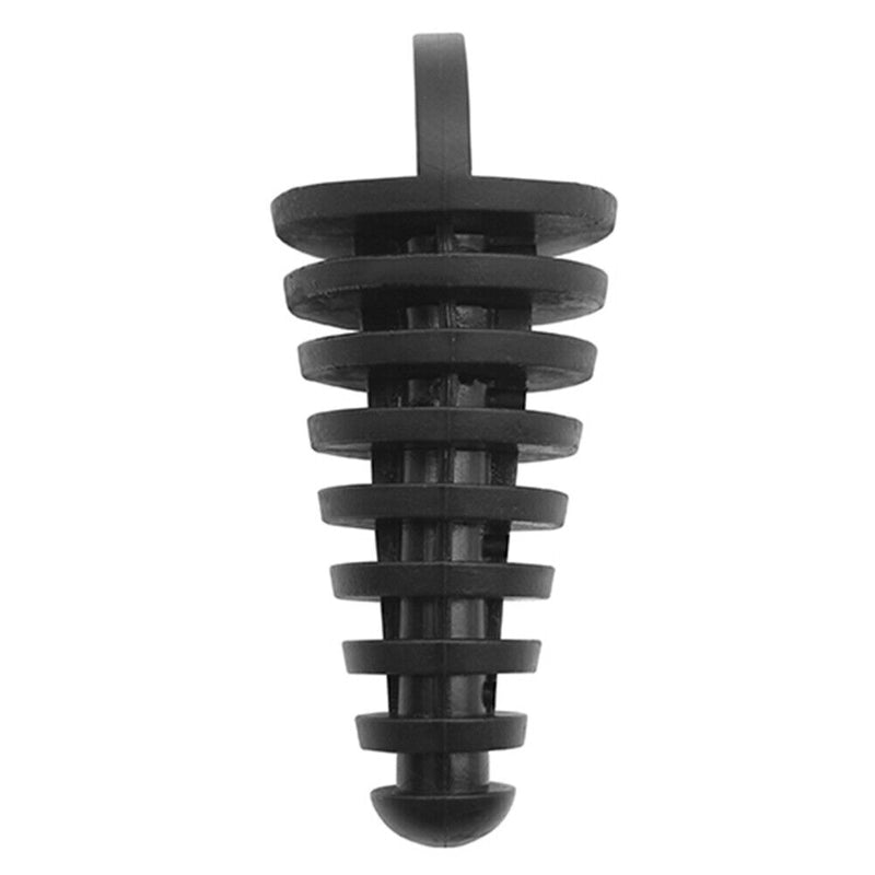 Motorcycle Exhaust Pipe Air-bleeder Plug Muffler Wash Plug Small (Black) Newly
