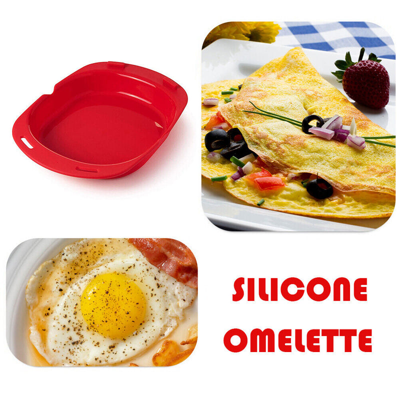 Microwave Oven Silicone Omelette Mold Kitchen Cooking Egg Roll Maker Cooker