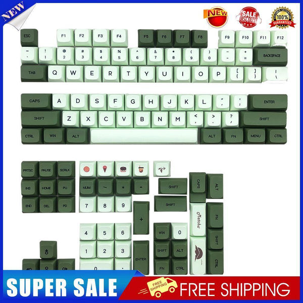 PBT Keycap for MX Switch Gaming Mechanical Keyboard Parts (Matcha English)