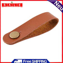 Leather Electric Guitar Strap Button Lock Belt for Bass Ukulele (Brown)