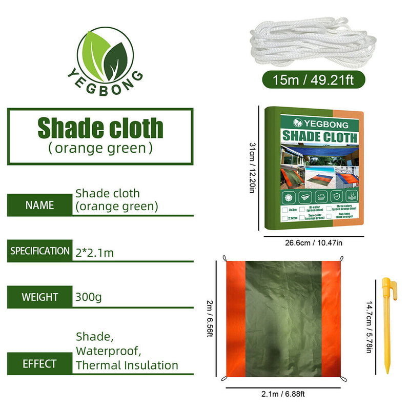 Waterproof Awning Sunshade UV Protection Shade for Outdoor Garden Beach Yard