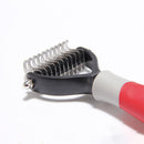 Pet Deshedding Brush Cat Dog Hair Grooming Care Comb Hair Shedding (Red L) Newly