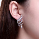 Stud Earrings Drop Dangle Rhinestone Ear Stud Ear Clip Angel Wings Earrings