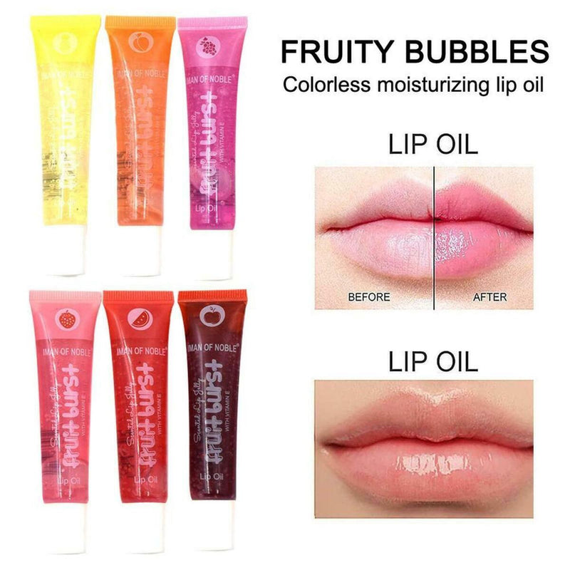 1Pcs Fruit Burst Lip Oil Scented Lipgloss Plumping Jelly Lipgloss N7K4
