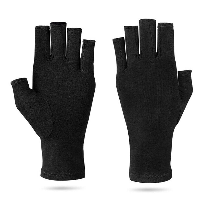 Arthritis Therapy Compression Gloves Ache Joint Relief Mittens (Black S) Newly