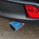 Stainless Steel Car Exhaust Tip Bolt-on Heart Edge 2.5 inch Inlet (Blue) Newly