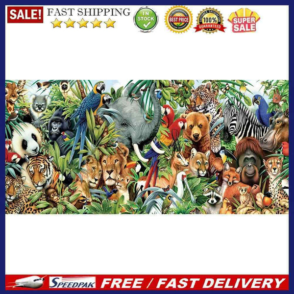 DIY Hand Paint on Canvas Animal Family Oil Picture Drawing Paint By Numbers