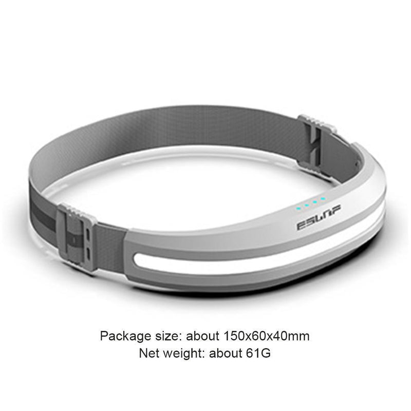 COB LED Flashlight Rechargeable Reflective Headlamp for Hiking Fishing (White)