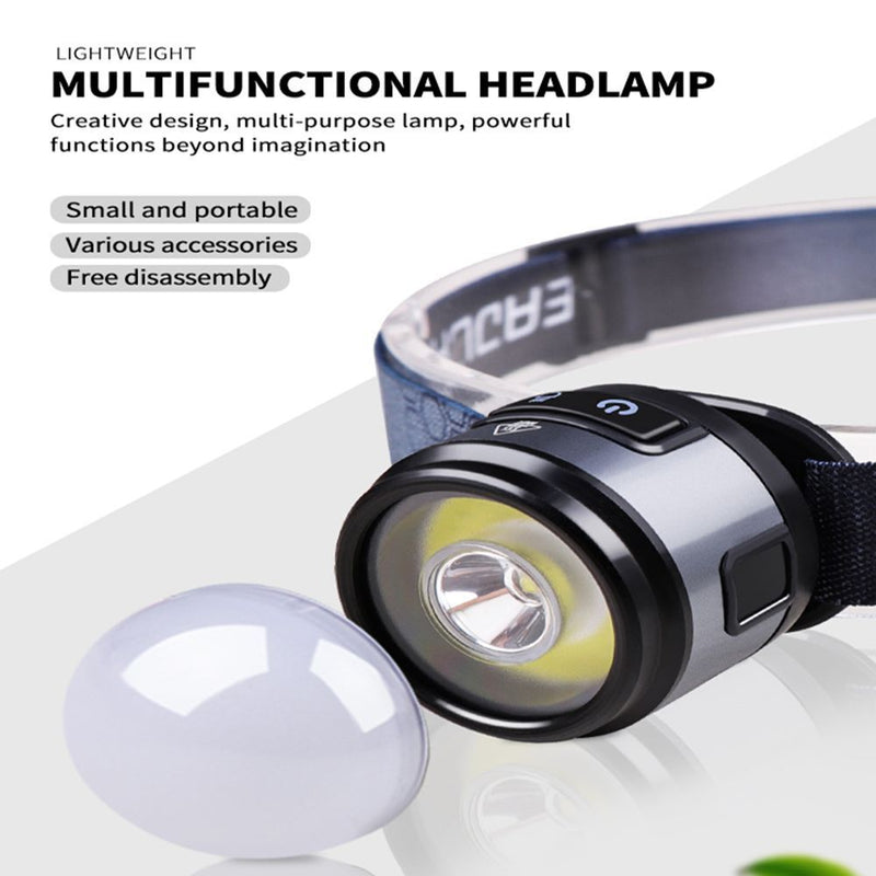 With Magnet Hook Camping Light Cap Clip Lights Headlamp XPG+COB Headlight