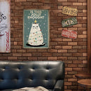 Christmas Tree Cat Plate Metal Tin Sign Plaque for Bar Pub Decorative Iron