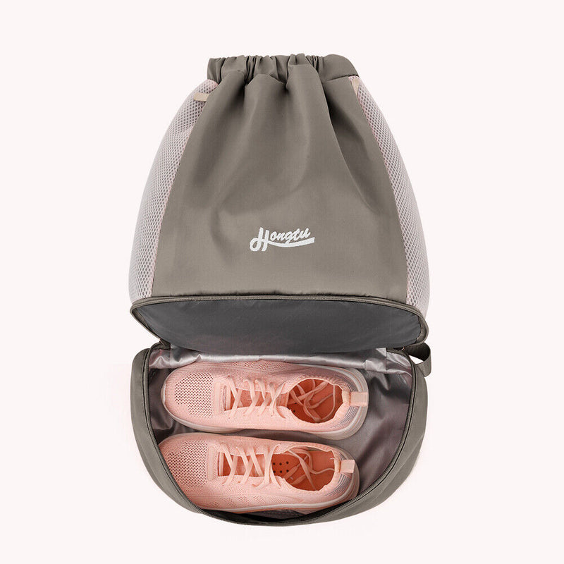 Drawstring Swimming Backpack Fitness Bag Waterproof Pool Dry Wet Bag (Gray)