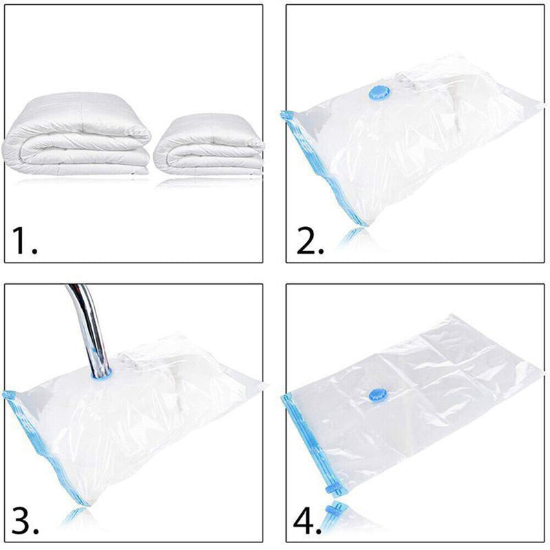 Vacuum Storage Bag Clothes Quilt Seal Compressed Home Organizer (80x100cm) Newly