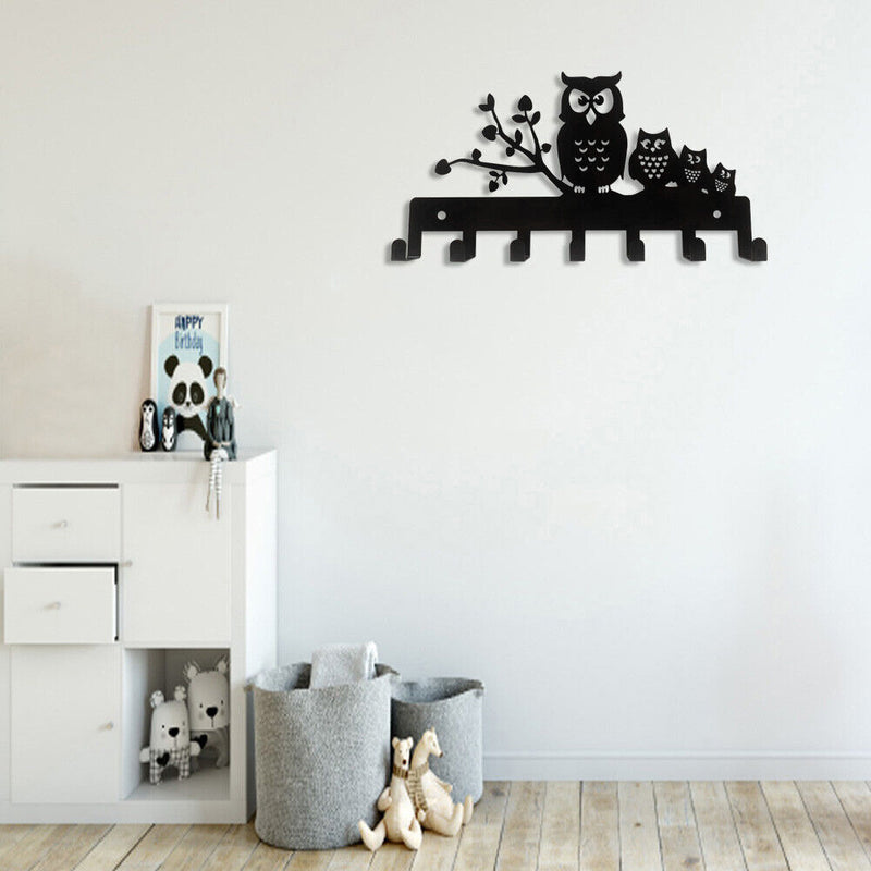 Metal Creative Key Rack Art Wall Mounted Organizer Hat Towel Rack Decorative