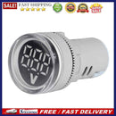220V AC Round LED Digital Display Voltage Meter Ampermeter Monitor (White)