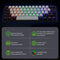 T60 62 Keys NKRO Wired Gaming Computer Mechanical Keyboard (Black Grey)