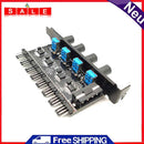 8 Channels 4 Knobs CPU Cooler PC Case Cooling Fan Speed Controller PCI Bracket