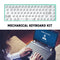 Hot Swap Keyboard Kit Bluetooth-compatible with 72pcs Red Shafts (Green)