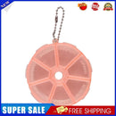 Portable 7 Day Weekly Round Drug Pill Box Medicine Splitters (Watermelon)