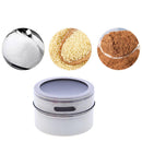 Stainless Steel Kitchen Spice Jar Seasoning Condiment Jar Bottle