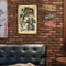Home Bar Cafe Garage Decor Wall Poster Rectangular Plate Metal Tin Drawing Flat