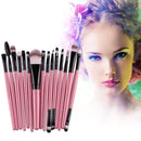 15pcs Eye Shadow Makeup Brush Set Eyes Make Up Eyebrow Brushes?Pink Black?