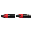 1 Pair XLR 3Pin Male Female DIY Audio Cable Connectors Solder Plug (Red) Newly
