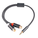 3.5mm Male to 2RCA Female Jack Stereo AUX Audio Cable for DVD Player Amplifier