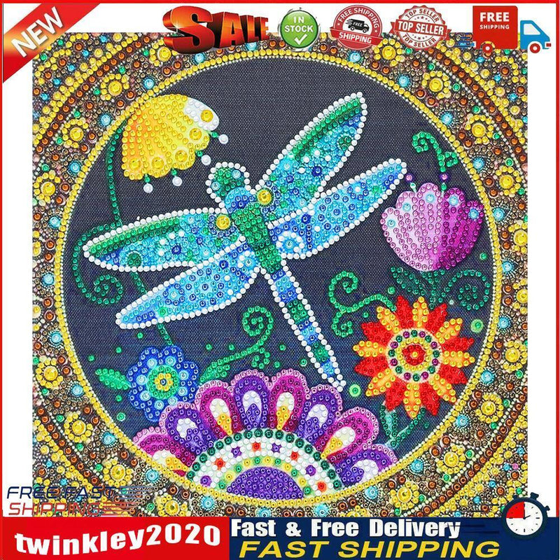 Partial Special Shape Crystal Drill Dragonfly Diamond Painting Drawing Kit Newly