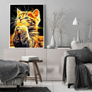 Cute Cat Oil Paint by Numbers Hand Painted Frameless Picture Home Ornament Ki