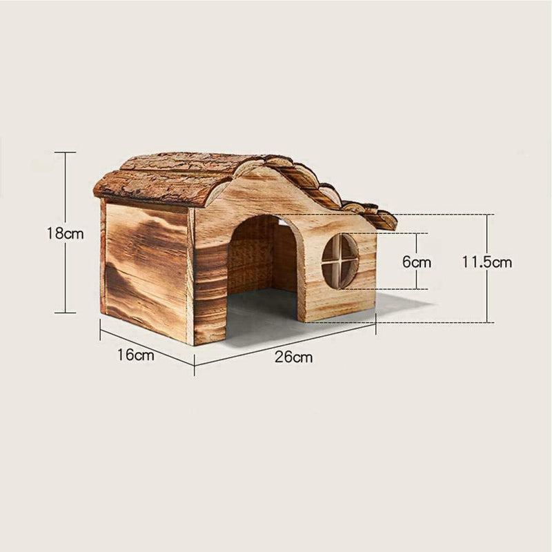Wooden Hamster Nest House Tasteless And Non-toxic Hut Animals Small I9W0