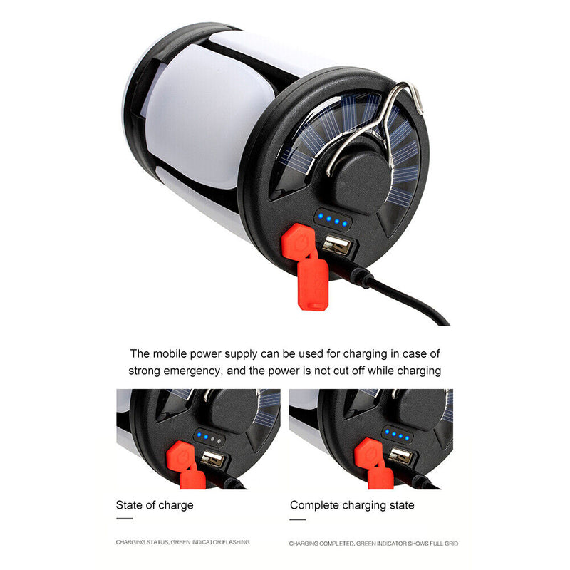 LED Emergency Lights 1800mAh Solar Tent Lamp 500lm Folding Lantern for Camp