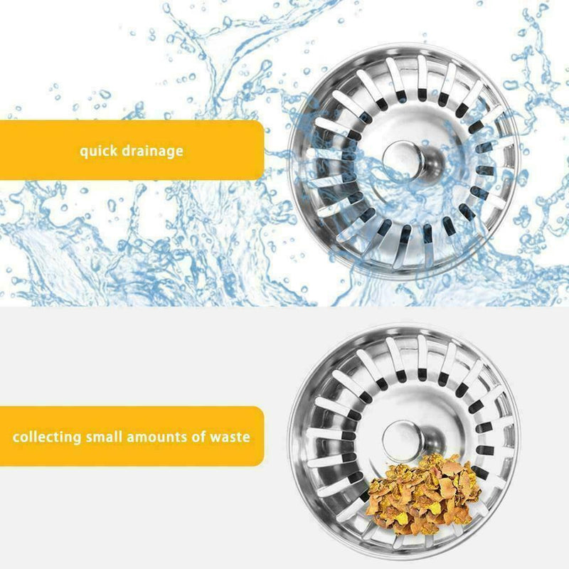 1xStainless Steel Kitchen Sinks Strainer Waste Plug I Drain Filter 2Q6W Y7V5