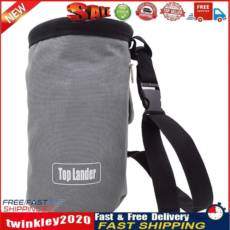 Climbing Chalk Bag Non-slip Adjustable Magnesium Powder Storage Pouch Grey Newly