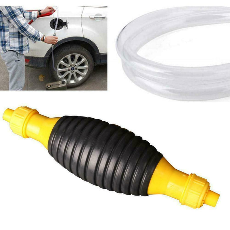 Car Portable Manual Siphon Pump Fuel Gas Transfer Oil Air Liquid Pumps Hand N6Q2