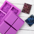 4-Cavity Wave Flower Shape Soap Mold Chocolate Cake Mould Pastry DIY Baking Tray