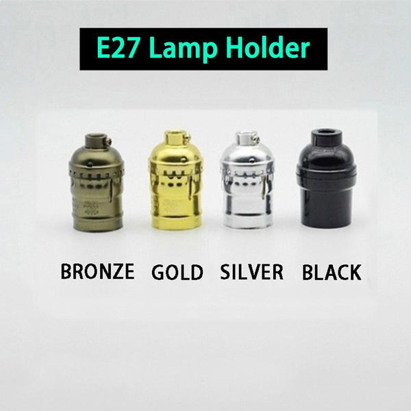 Edison Screw Base Aluminum Shell E27 Bulb Lamp Holder Pendant Lighting Socket