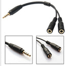 Audio Male to 2 Female Aux Cable Headphone Splitter for Phone  Stereo Adapter