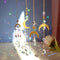 4pcs Hanging Crystal Light Catcher Metal Moon Sun Garden Wall Wind Chime Newly