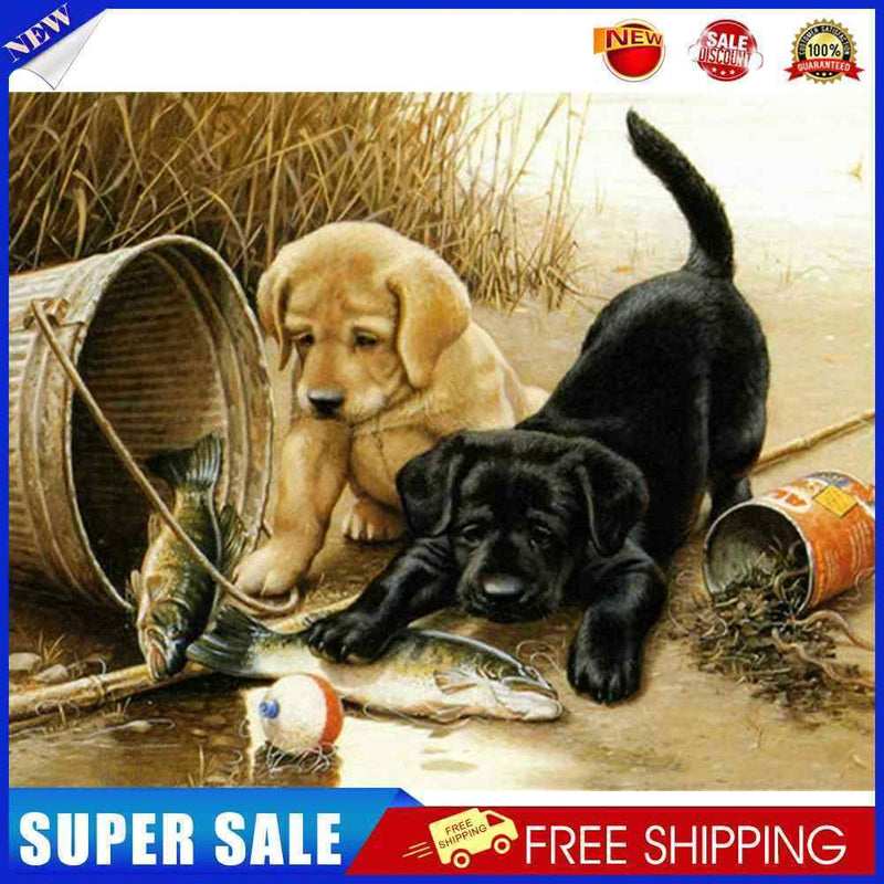 #A Full Drill Embroidery Dog Cross Stitch Diamond Painting Mosaic Sets (A221)