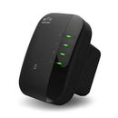 Long Range Wireless WiFi Repeater 300Mbps Signal Amplifier (Black EU Plug)