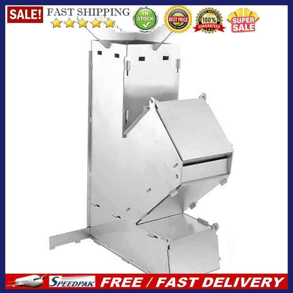 Portable Firewood Stove Stainless Steel Outdoor Survival Camping Hiking Fur