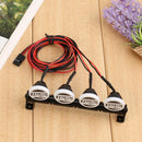 4LED White Lights Round Lampshade for 1/10 Axial Climbing Car Crawler Part Newly
