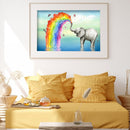 Diamond Painting Rainbow Elephant Full Round Drill Picture of Rhinestone Drawing