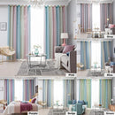 Gradient Hollow Star Curtain Bedroom Full Blackout Window Drapes (Purple)