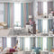 Gradient Hollow Star Curtain Bedroom Full Blackout Window Drapes (Purple)