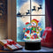 LED Lamp DIY Rhinestone Cross Stitch Home Decor Mosaic Handmade Gift Orname
