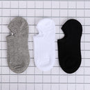 3Pairs Short Invisible Massage Business Boat Sox Cotton Sock Men's Socks Ankle