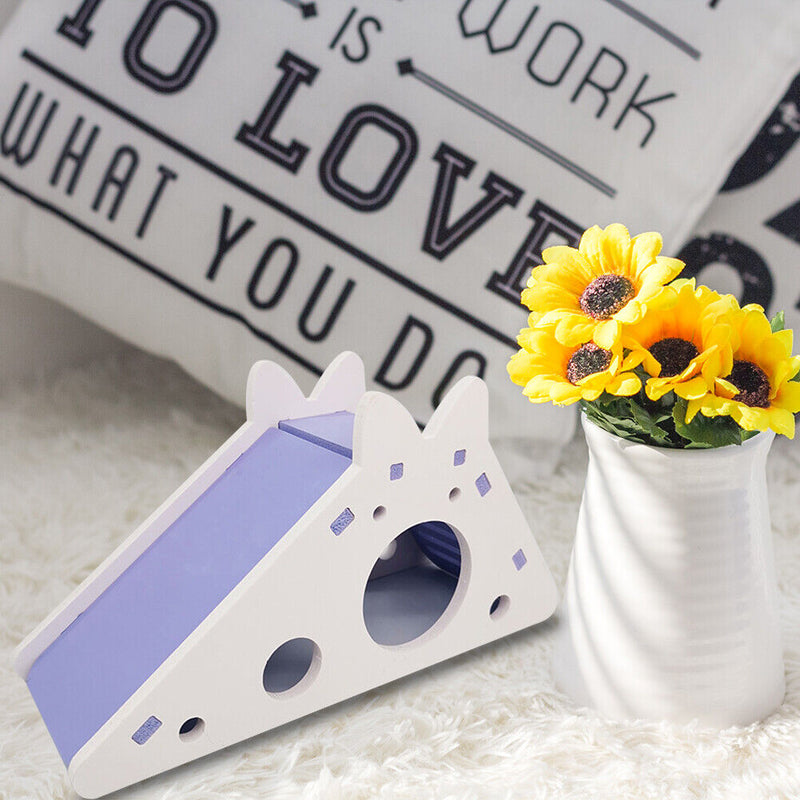 Assembled Hamster Slide Toys Guinea Pig Hamster Cage House Nest (Purple) Newly